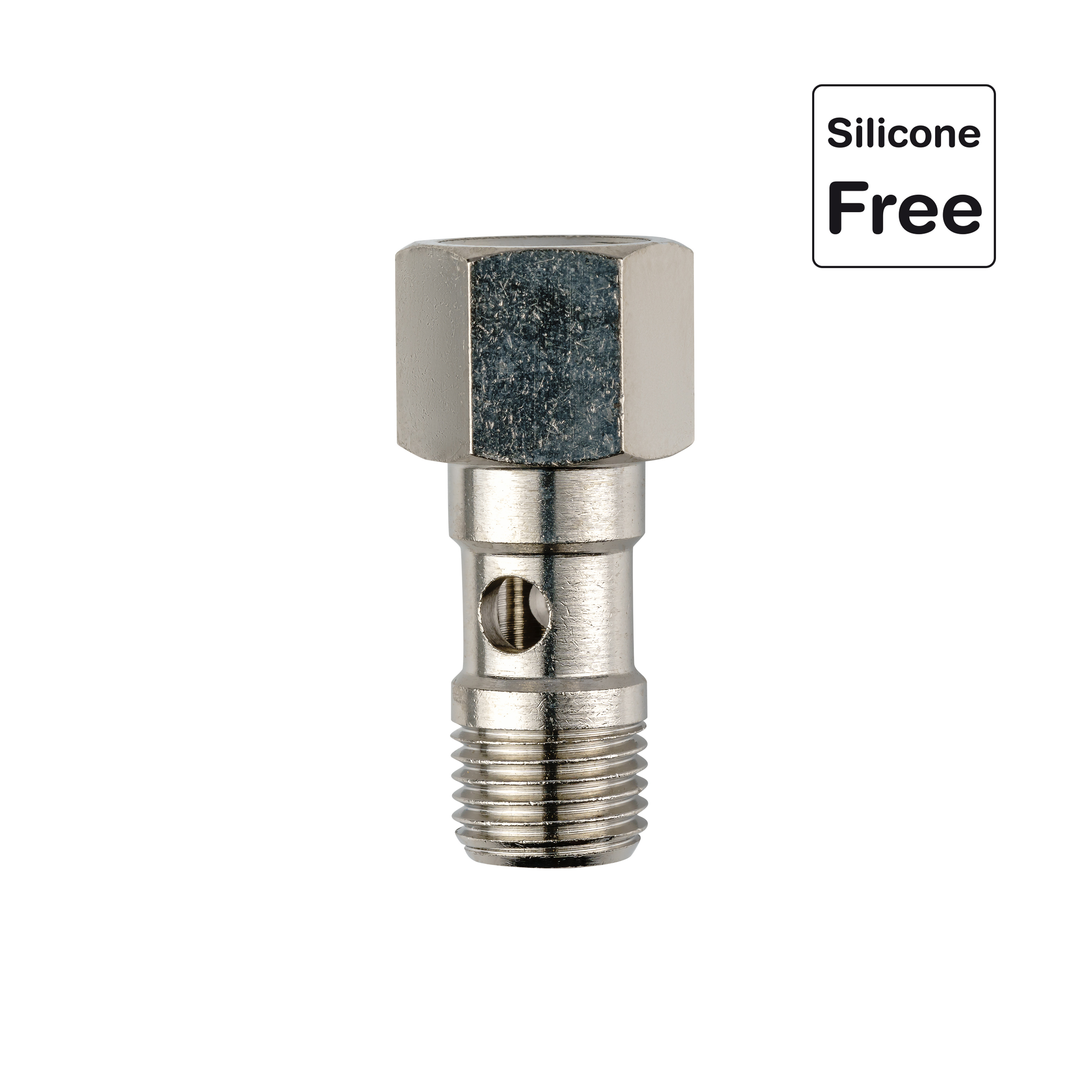 Steckverschraubung in Messing vernickelt