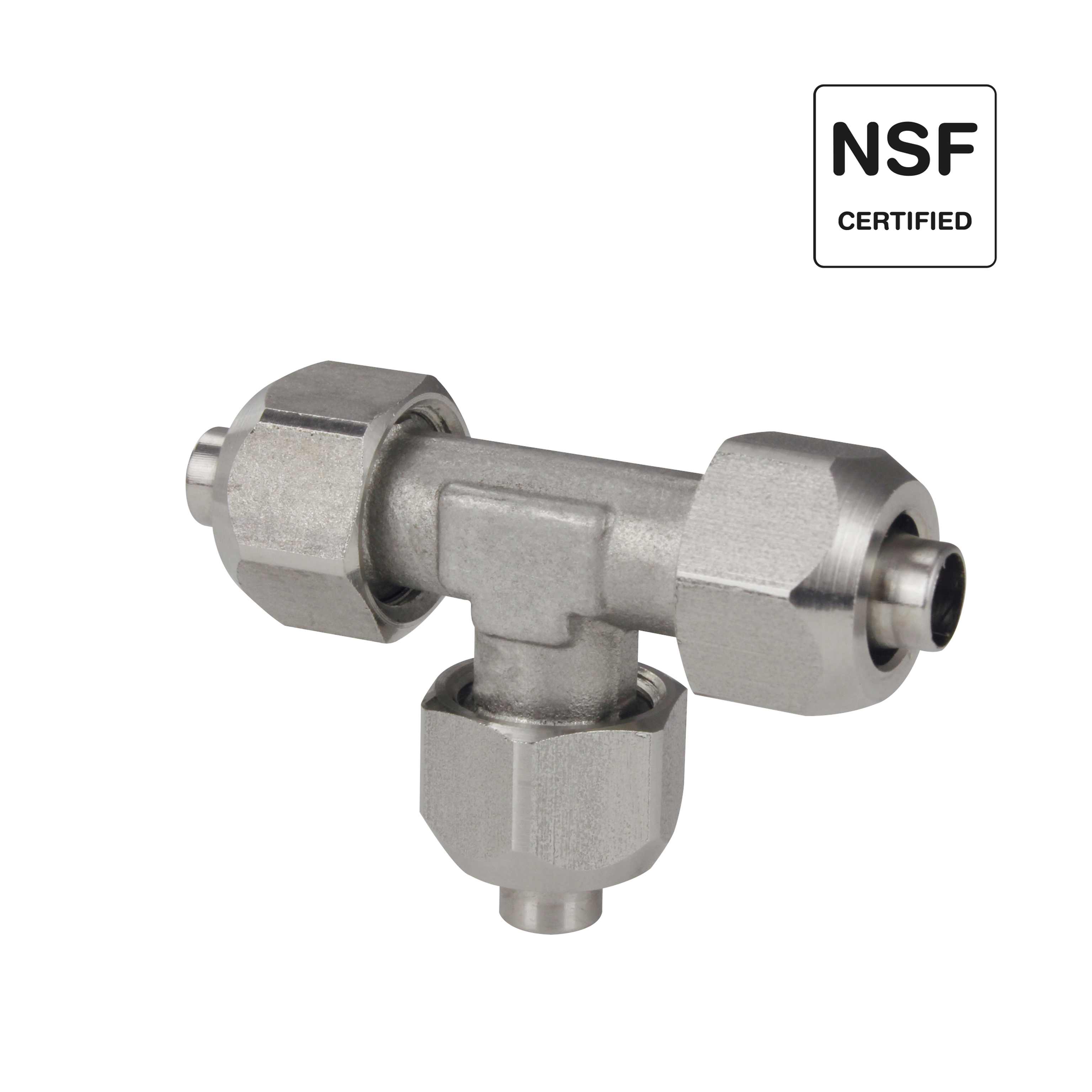 Push-On, Schnellverschraubung, Schlauchverschraubung mit Überwurfmutter Inox – NSF