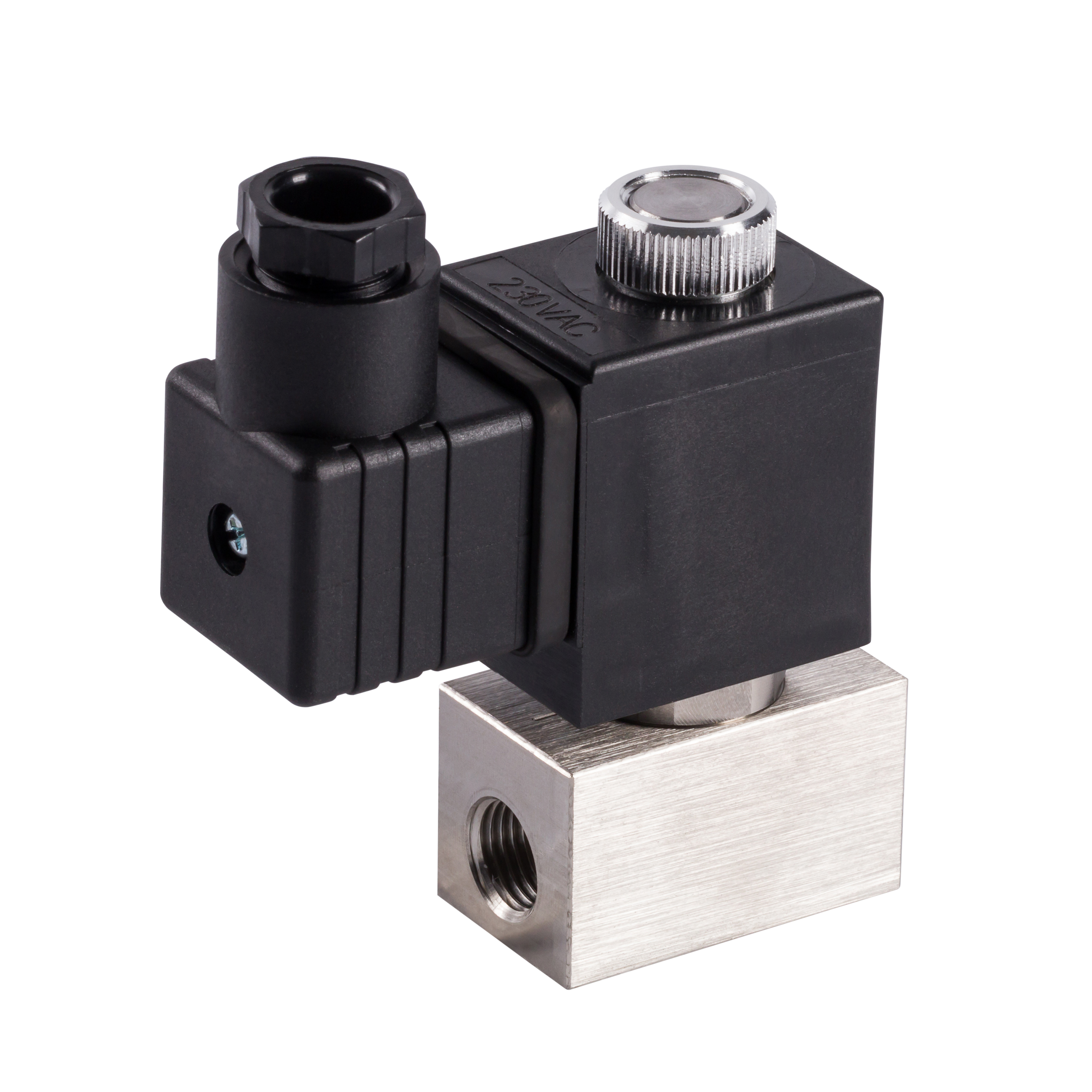 2/2-Wege Direktgesteuertes Magnetventil, stromlos geschlossen, Edelstahl