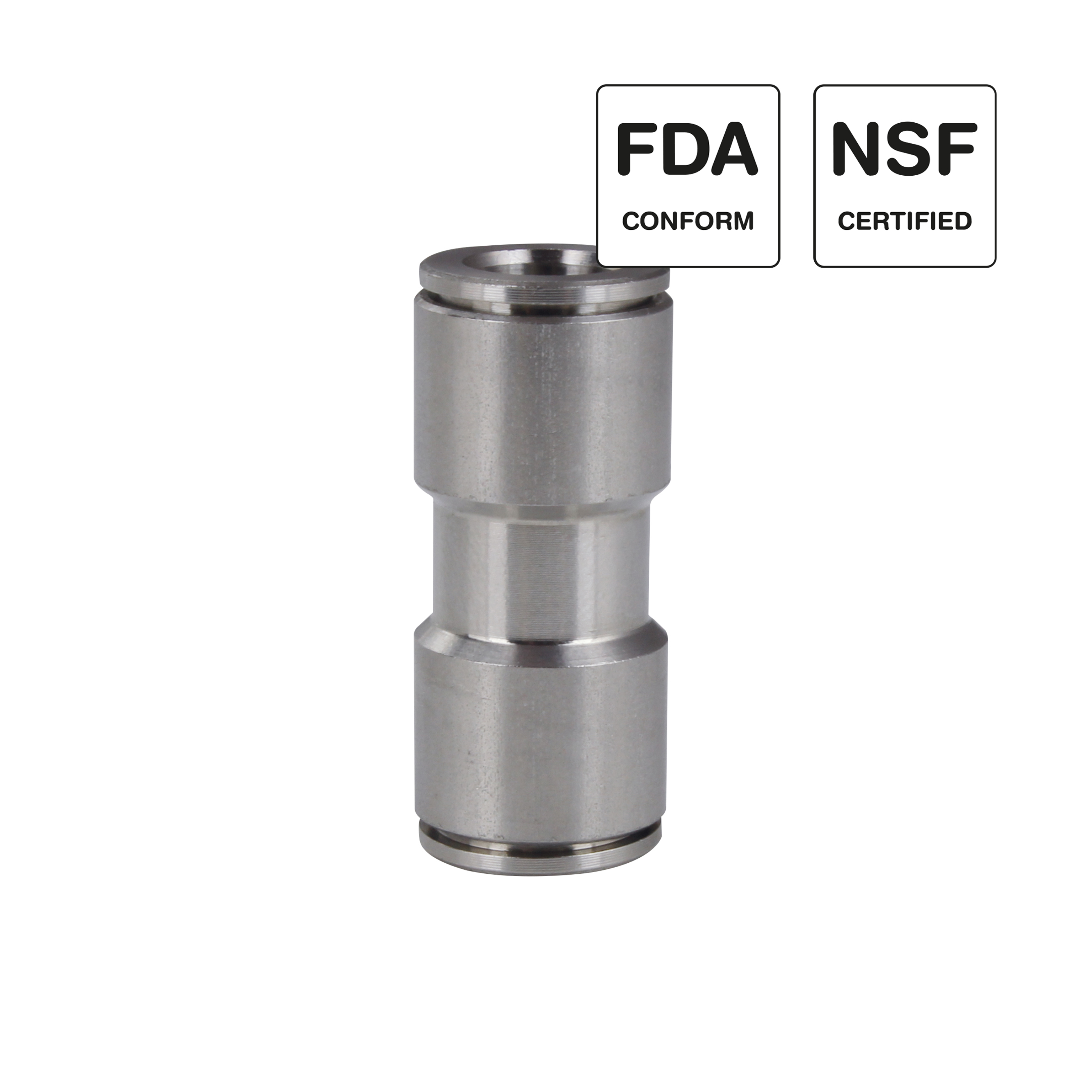 Steckverschraubung in Edelstahl, NSF, FDA