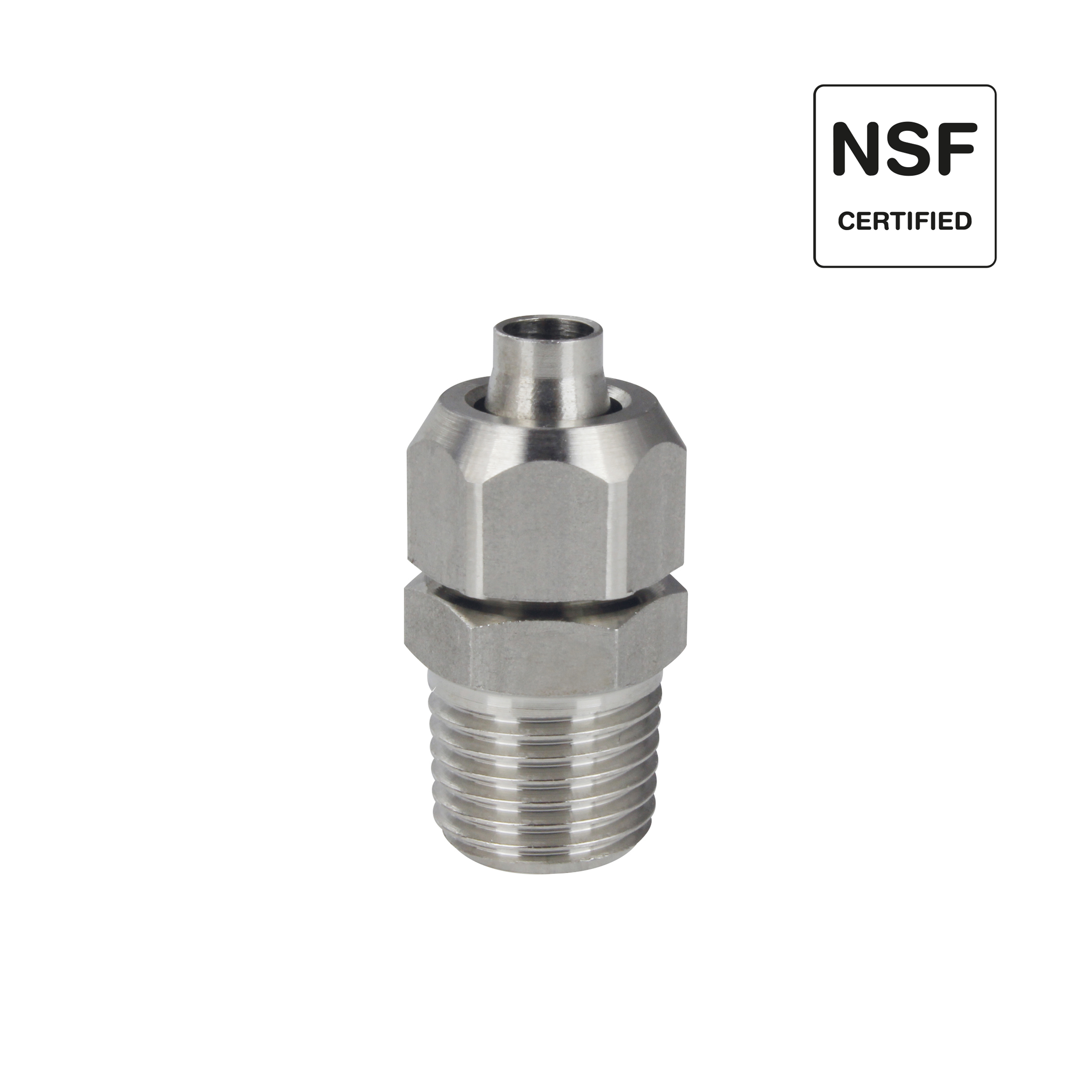 Push-On, Schnellverschraubung, Schlauchverschraubung mit Überwurfmutter Inox – NSF