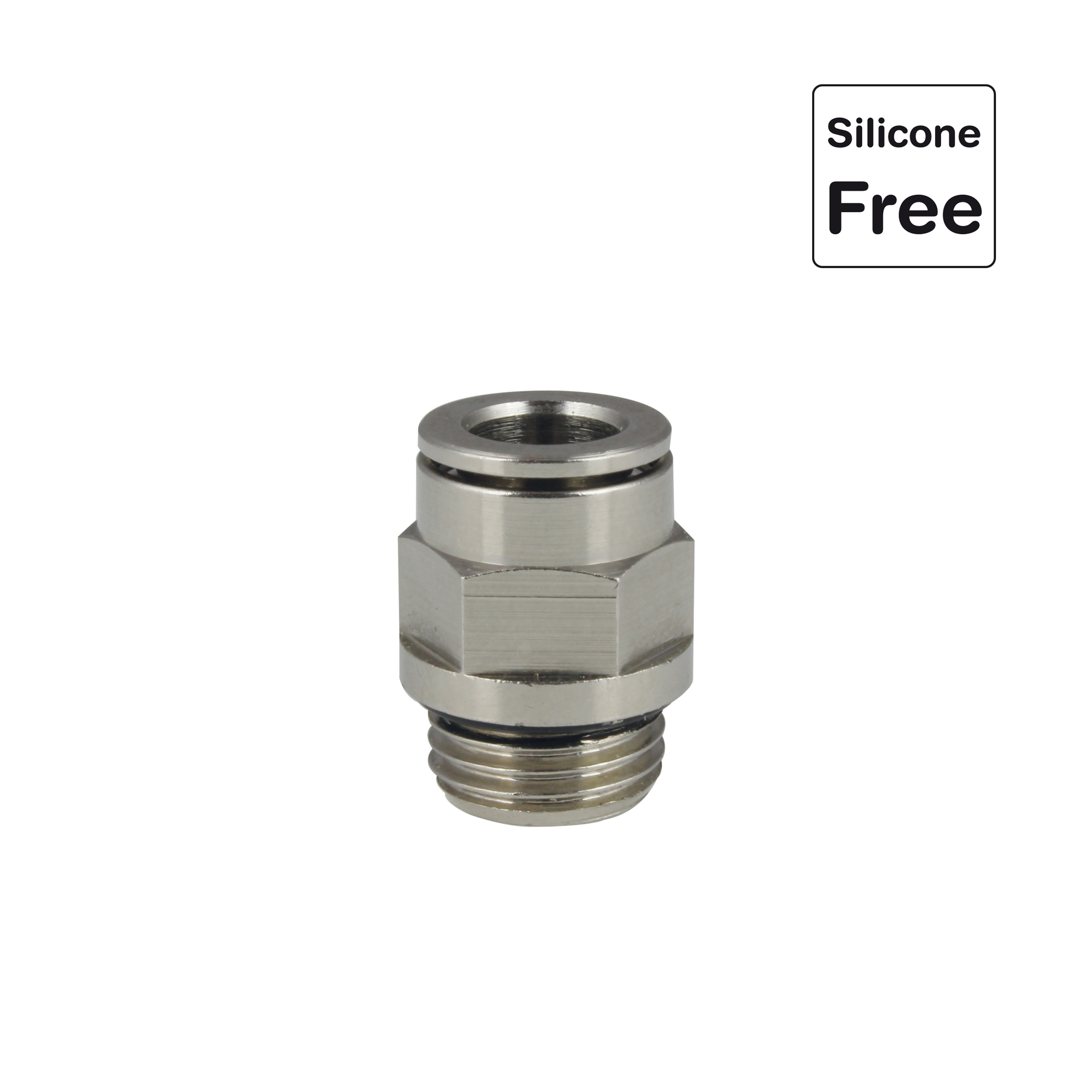 Steckverschraubung in Messing vernickelt