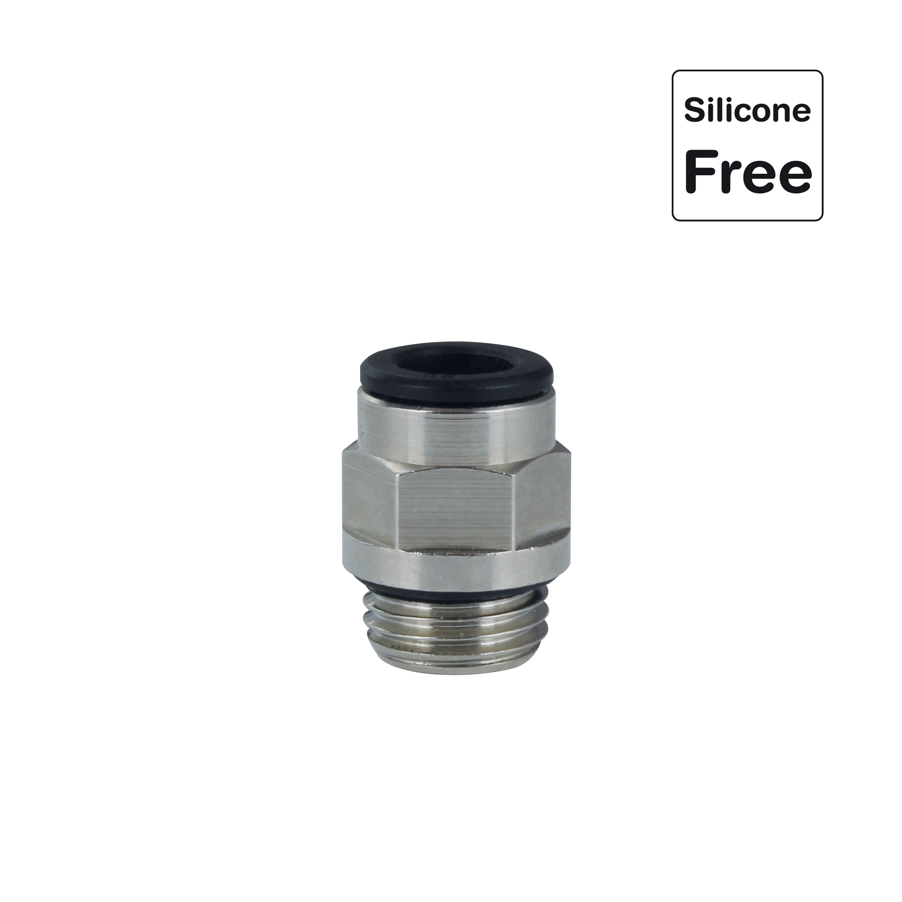 Steckverschraubung in Messing vernickelt