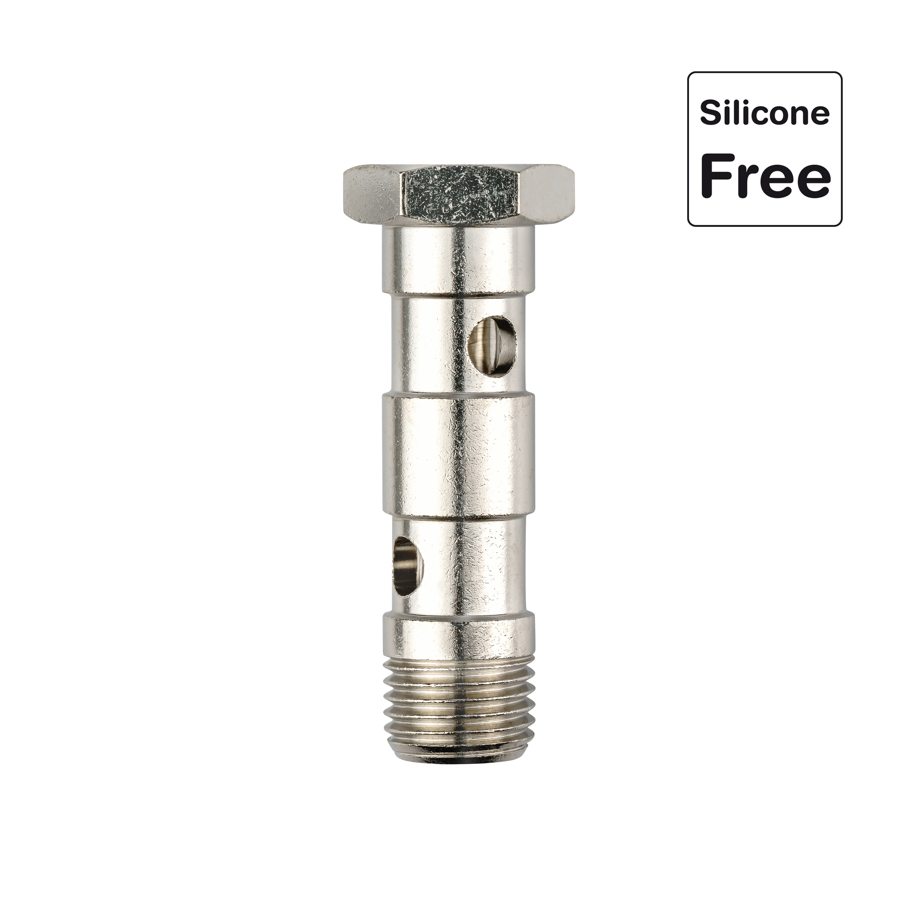 Steckverschraubung in Messing vernickelt