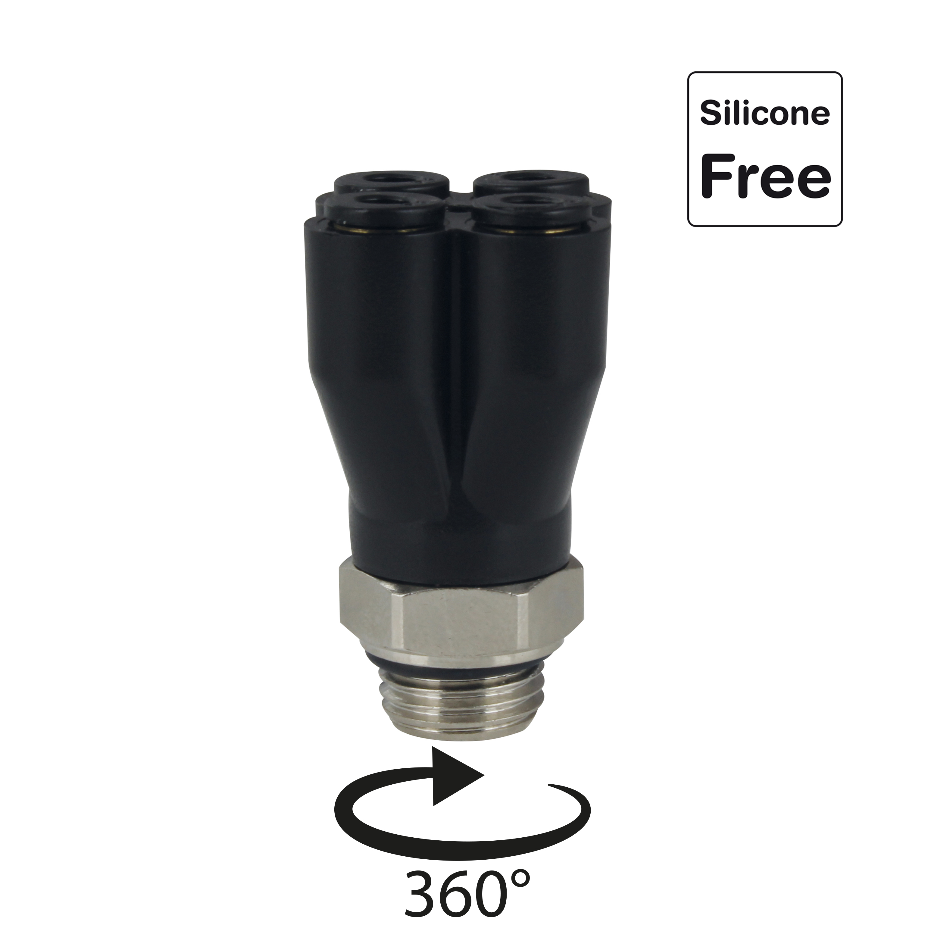 Steckverschraubung in POM Kunststoff