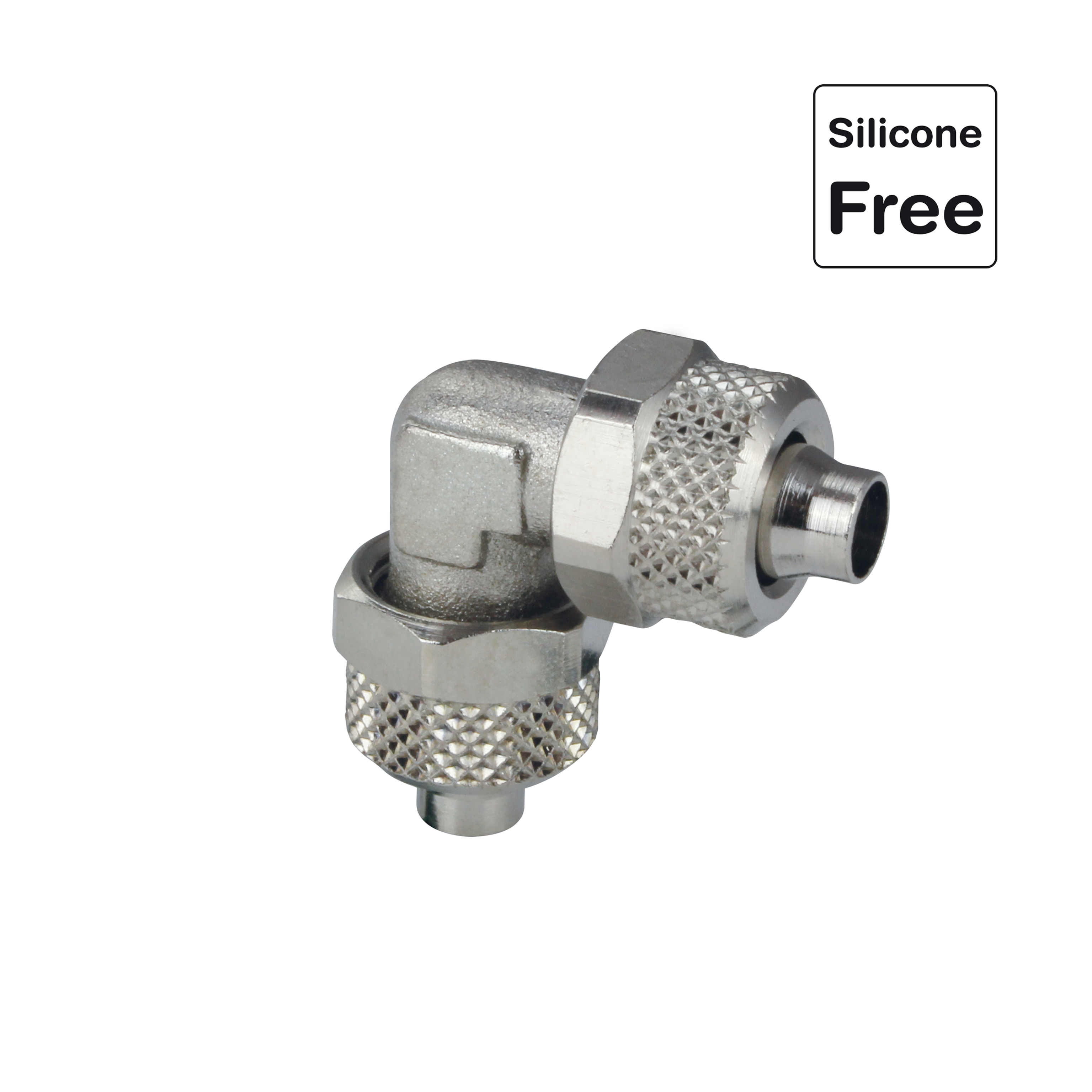 Push-On, Schnellverschraubung, Schlauchverschraubung mit Überwurfmutter Messing vernickelt