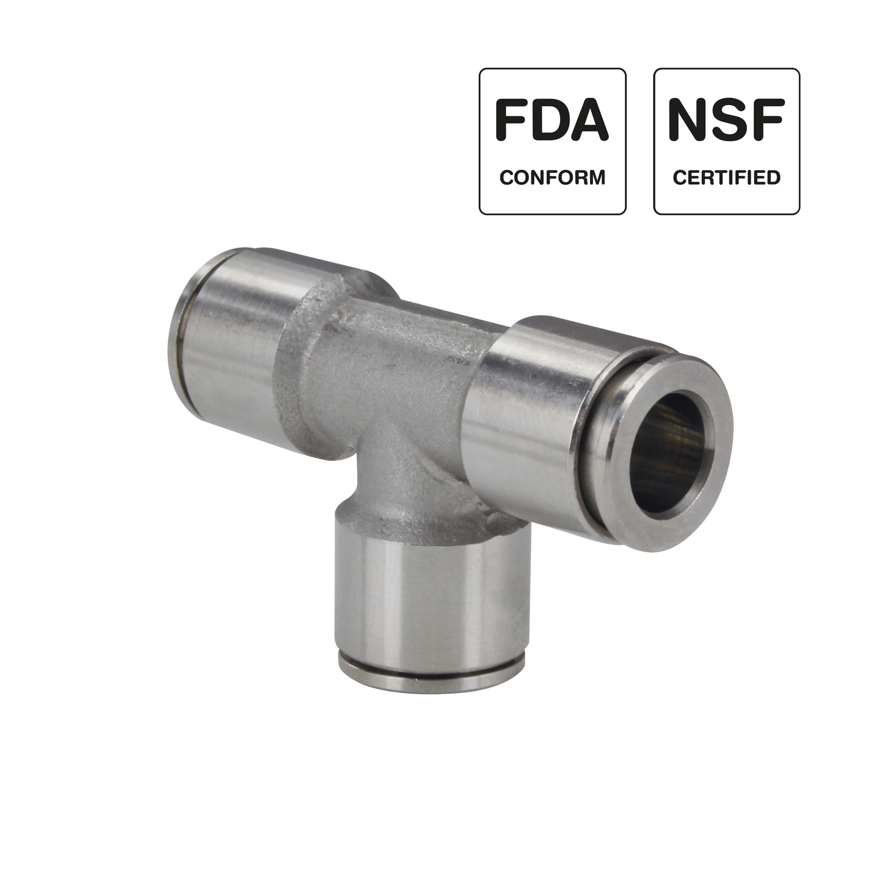 Steckverschraubung in Edelstahl, NSF, FDA