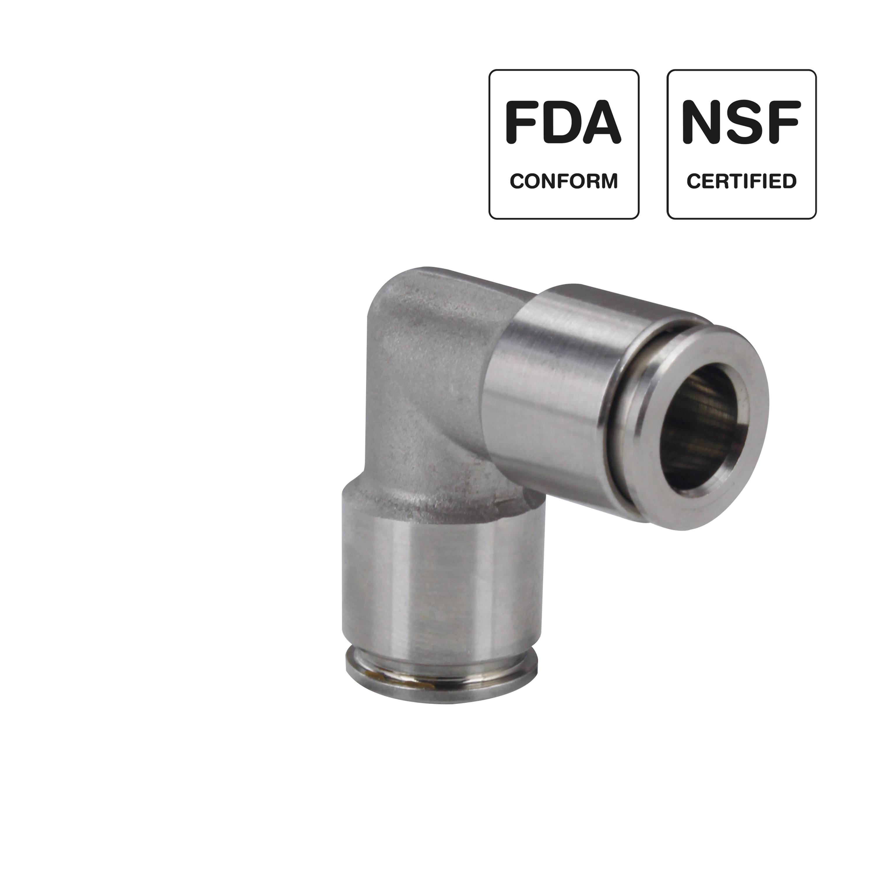 Steckverschraubung in Edelstahl, NSF, FDA