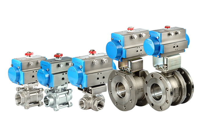 Pneumatischer Kugelhahn