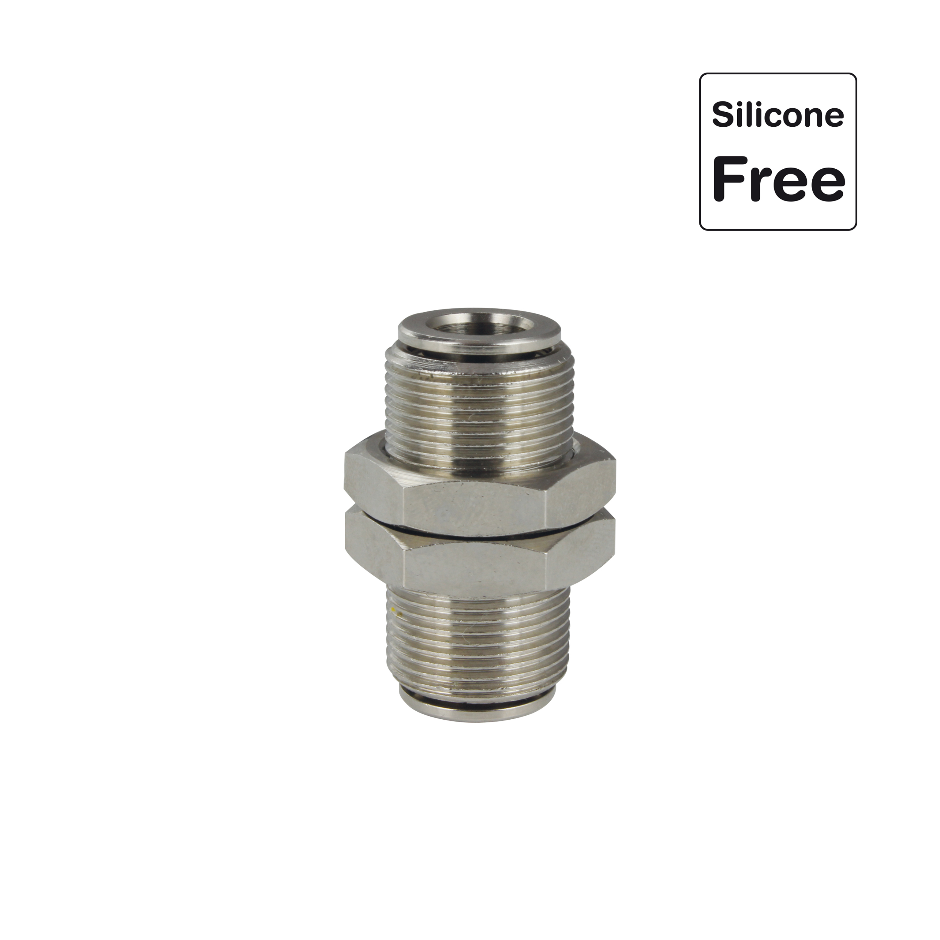 Steckverschraubung in Messing vernickelt