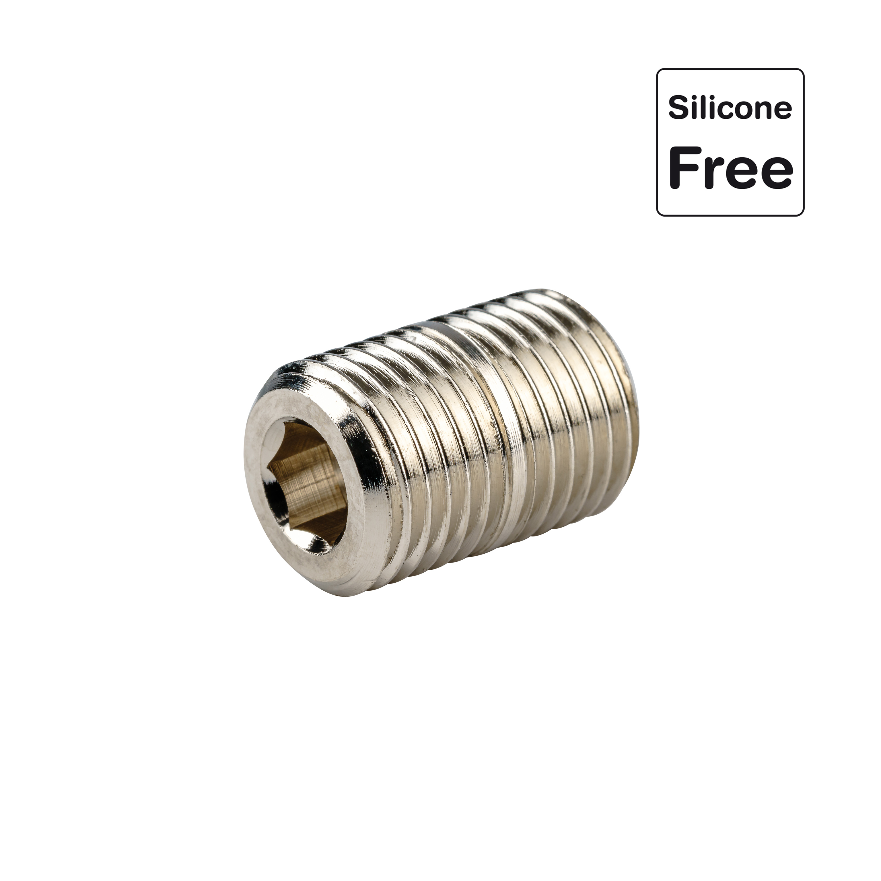 Doppelnippel zylindrisch in Messing vernickelt