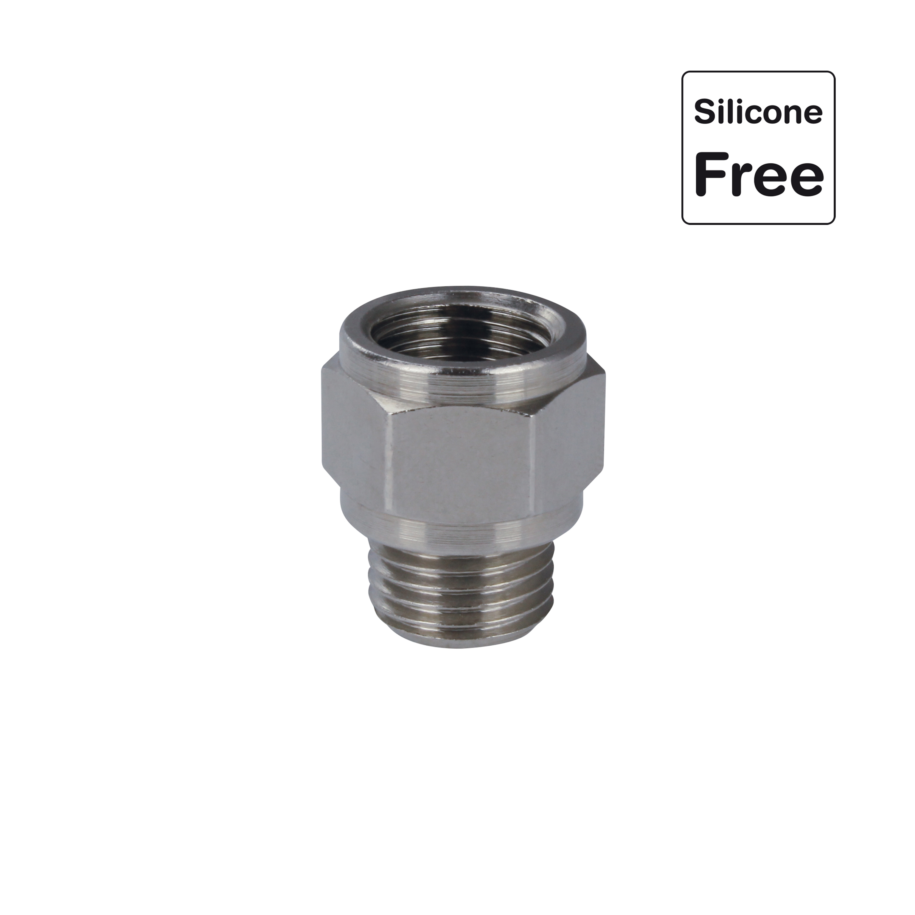 Reduzierbuchse zylindrisch in Messing vernickelt