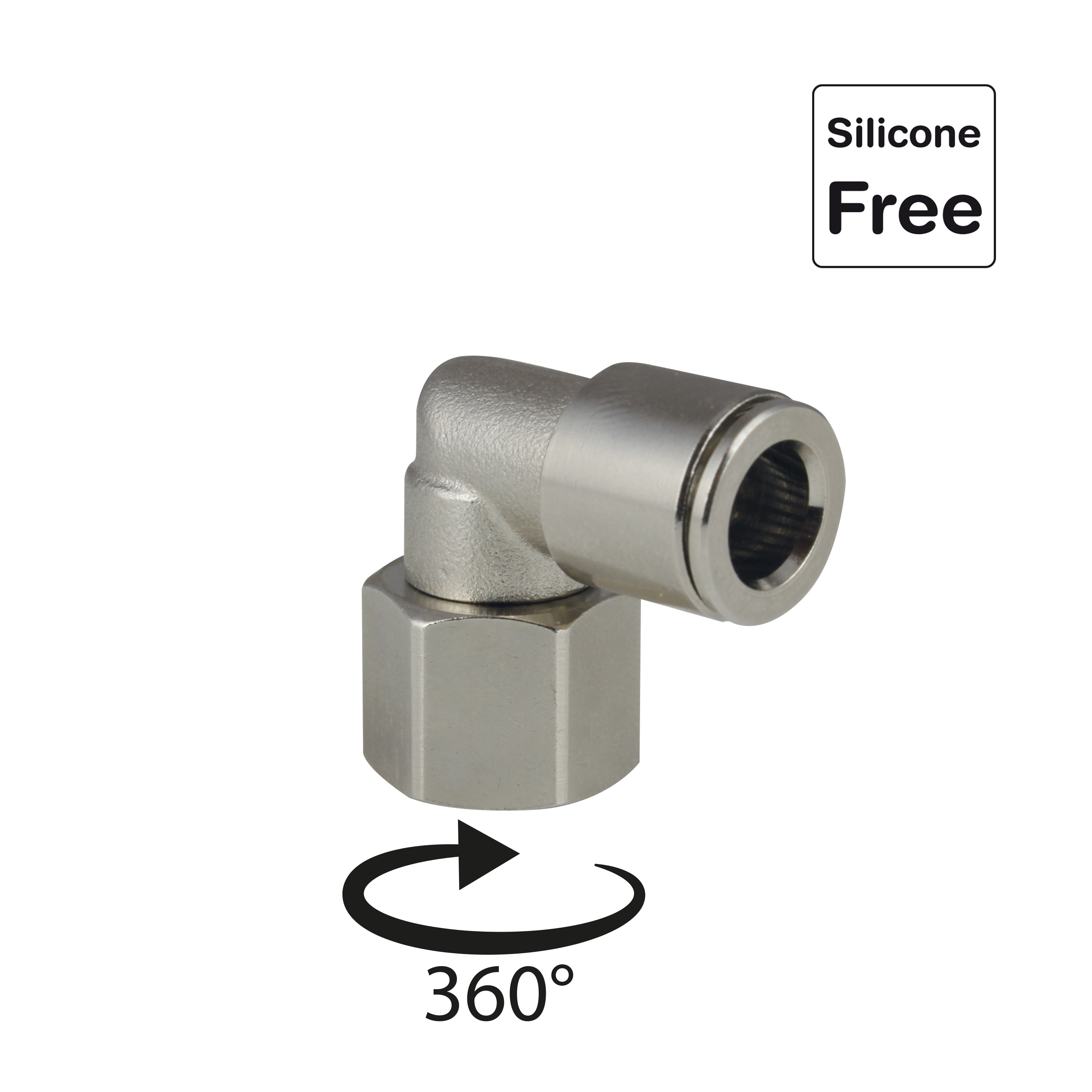 Steckverschraubung in Messing vernickelt