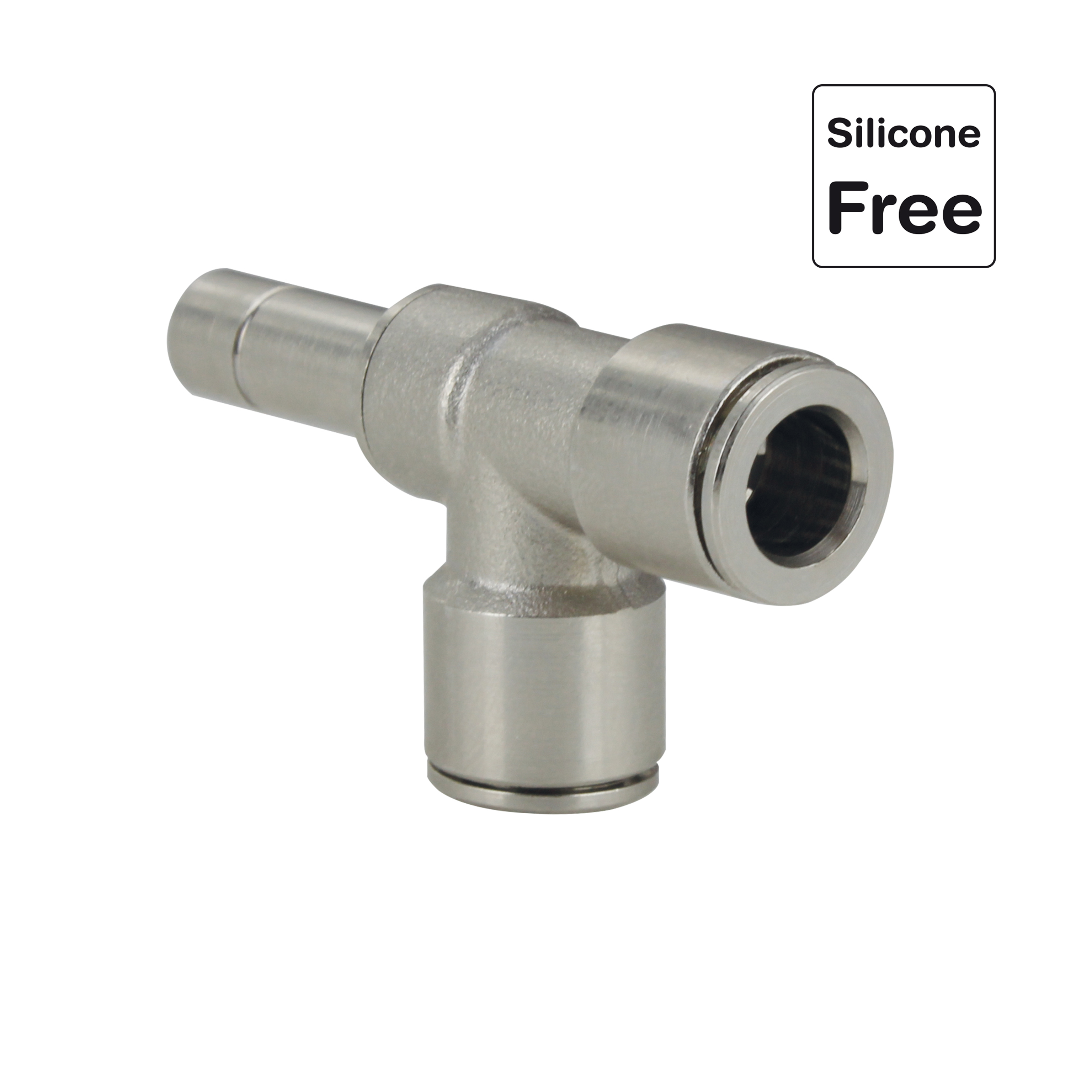 Steckverschraubung in Messing vernickelt