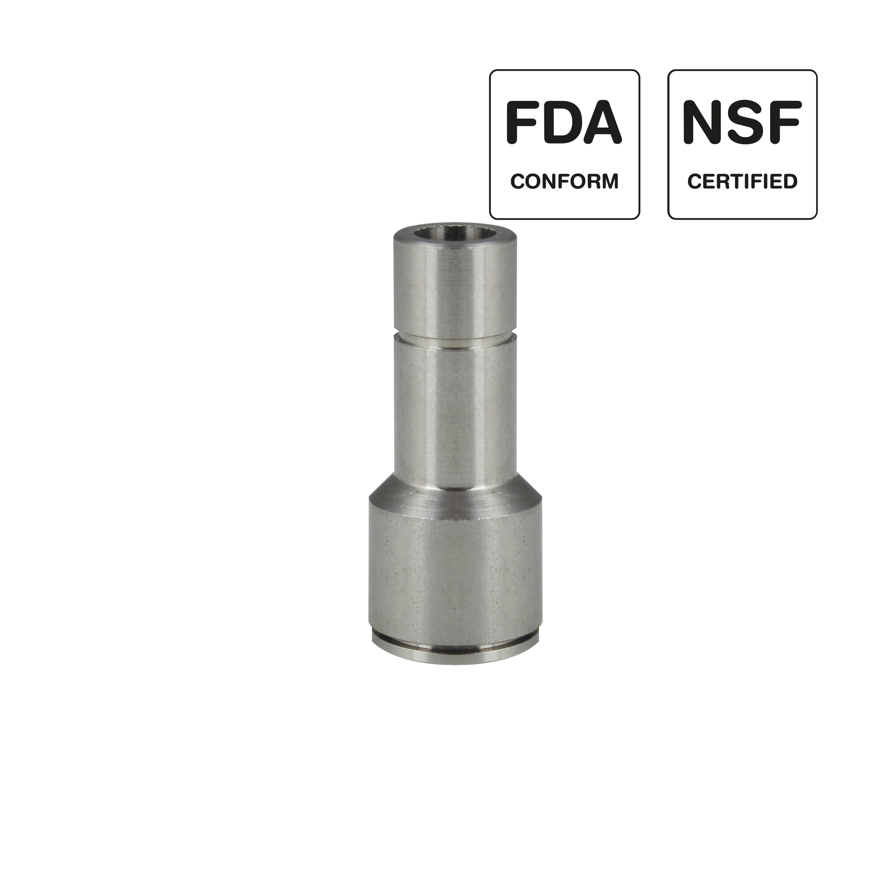 Steckverschraubung in Edelstahl, NSF, FDA