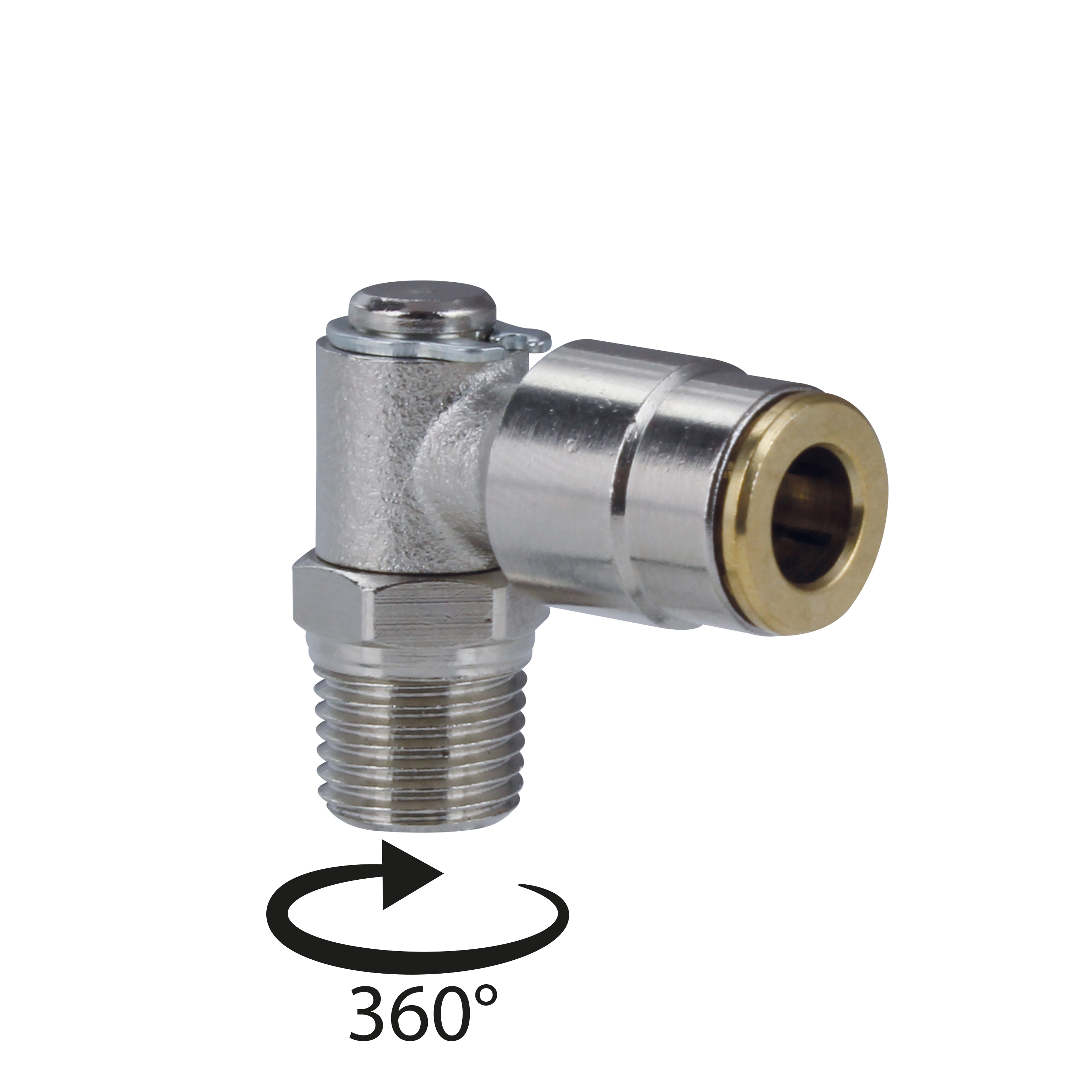 Steckverschraubung in Messing vernickelt für hohe Drücke