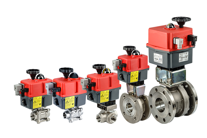 Edelstahl Kugelhahn mit elektrischem Schwenkantrieb