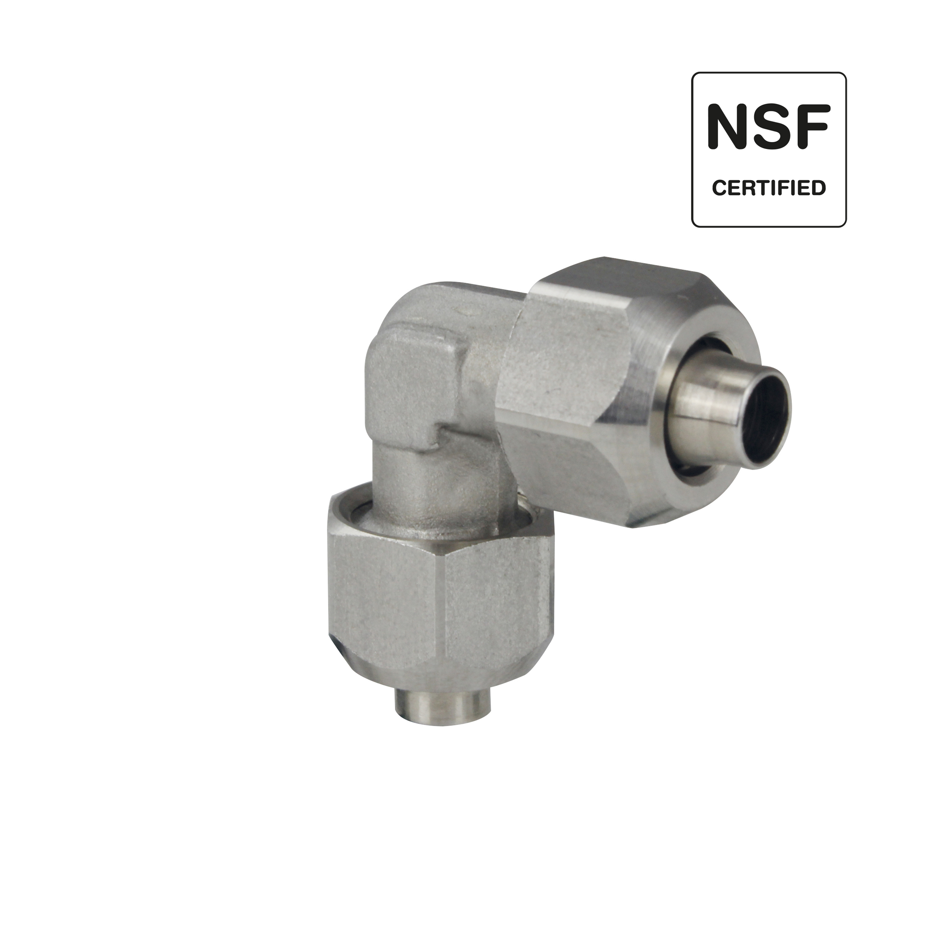 Push-On, Schnellverschraubung, Schlauchverschraubung mit Überwurfmutter Inox – NSF