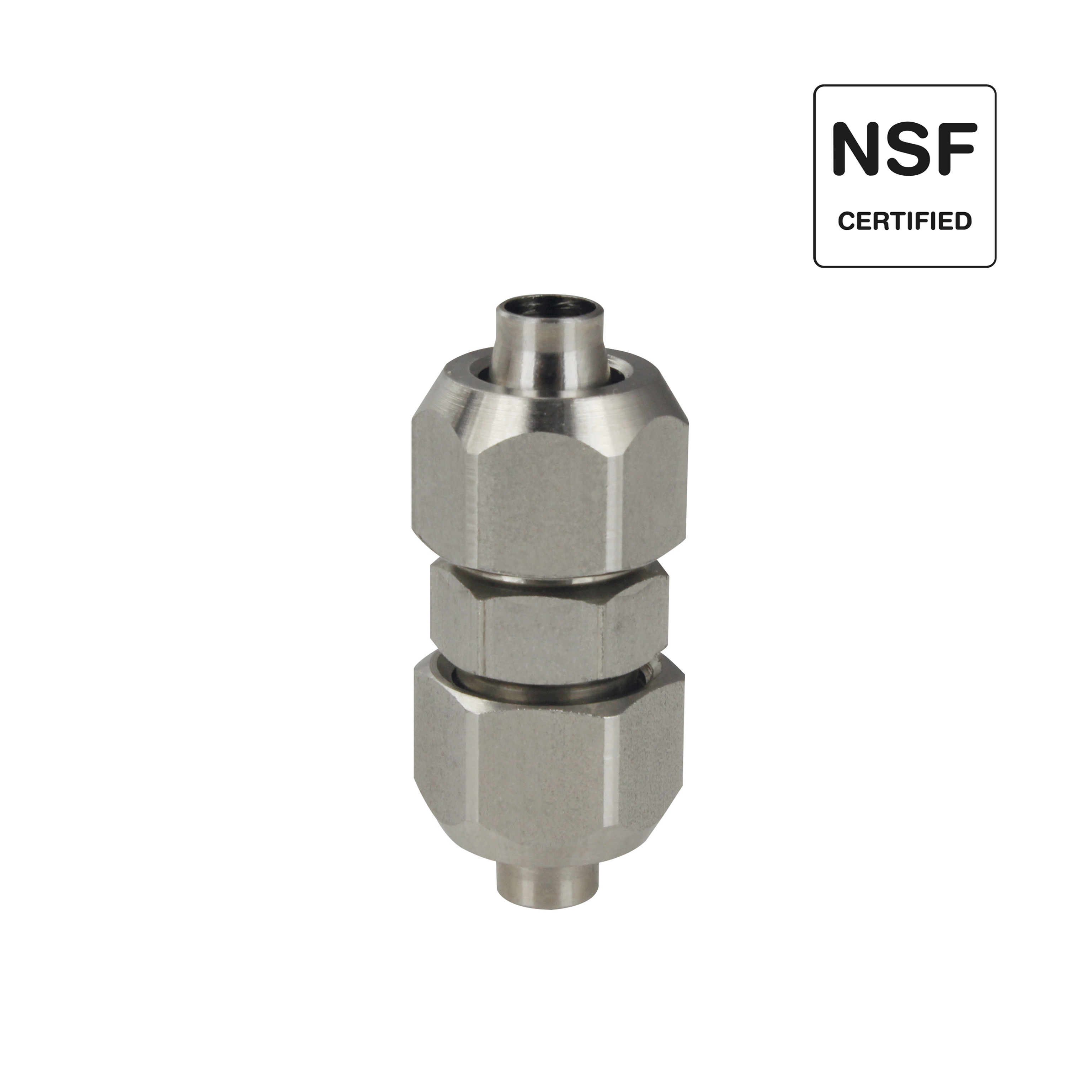 Push-On, Schnellverschraubung, Schlauchverschraubung mit Überwurfmutter Inox – NSF