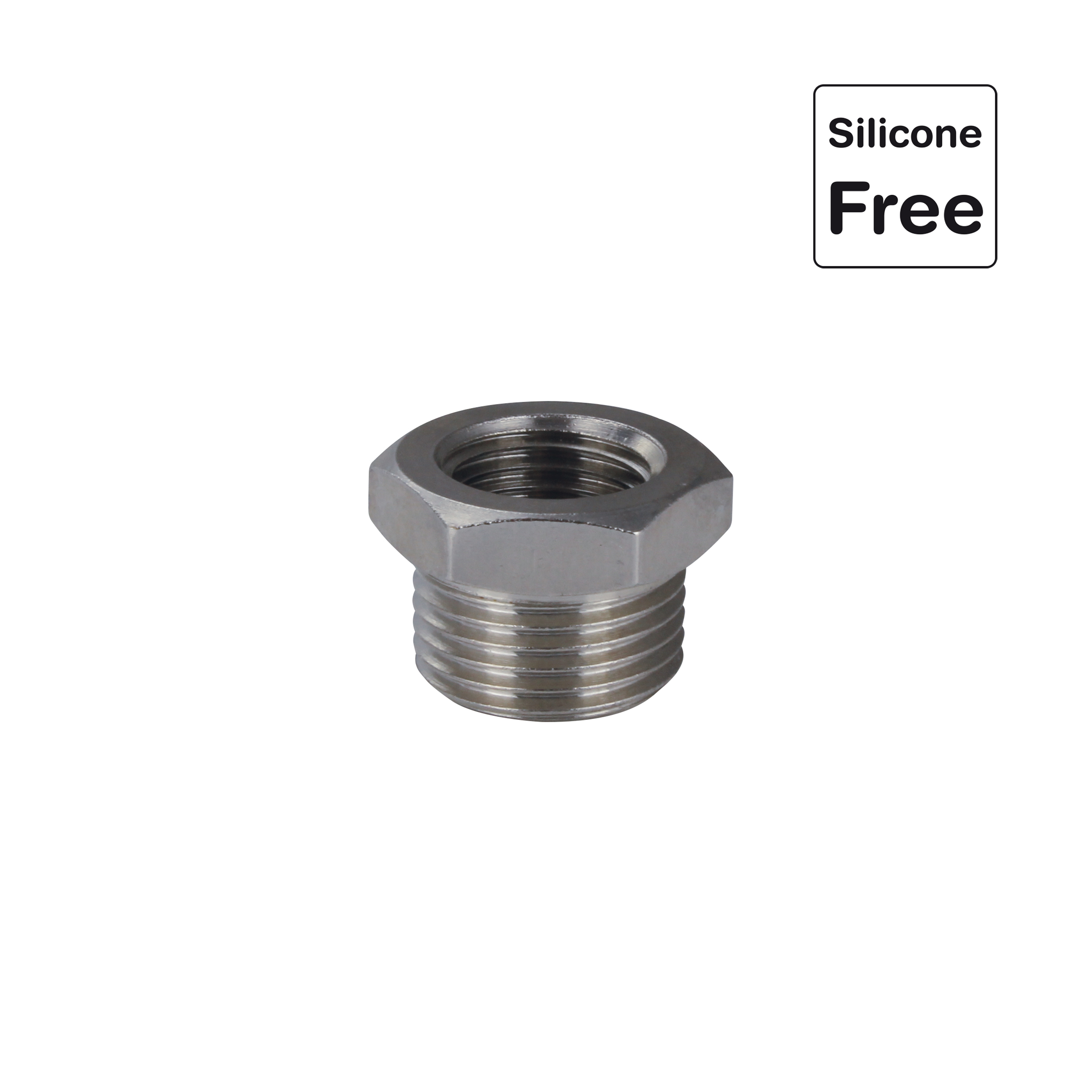 Reduzierbuchse zylindrisch in Messing vernickelt