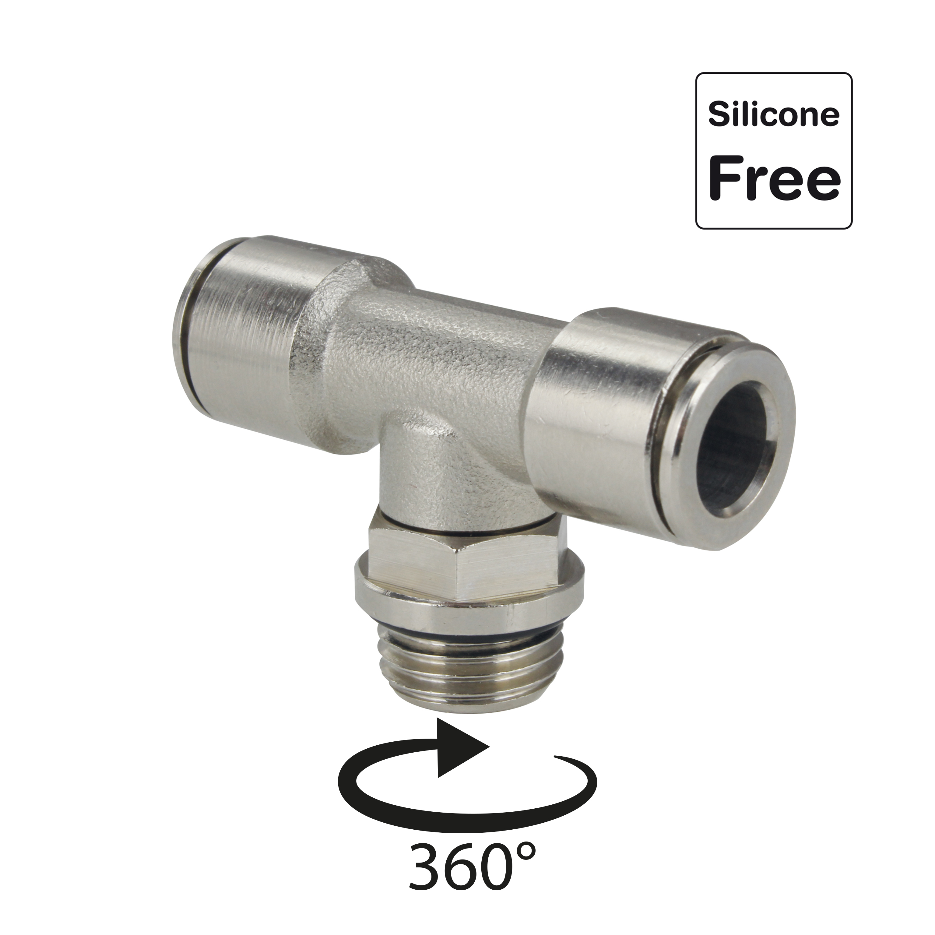 Steckverschraubung in Messing vernickelt