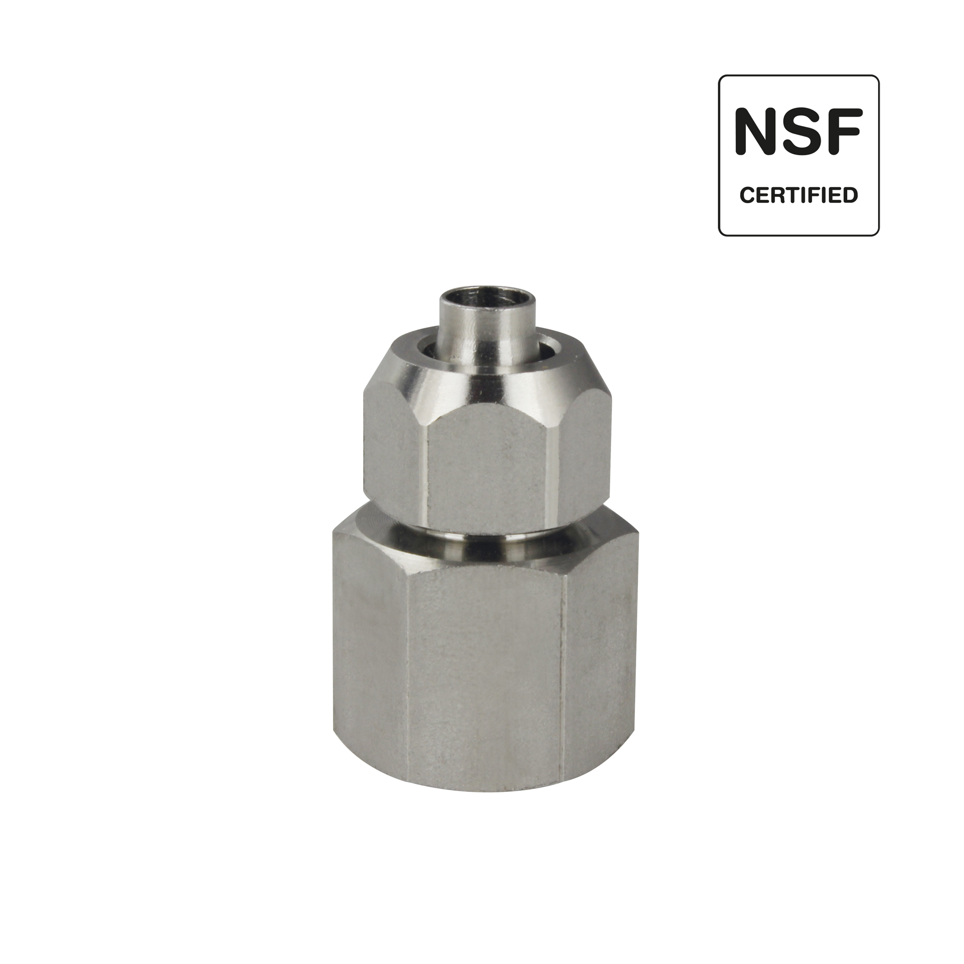 Push-On, Schnellverschraubung, Schlauchverschraubung mit Überwurfmutter Inox – NSF