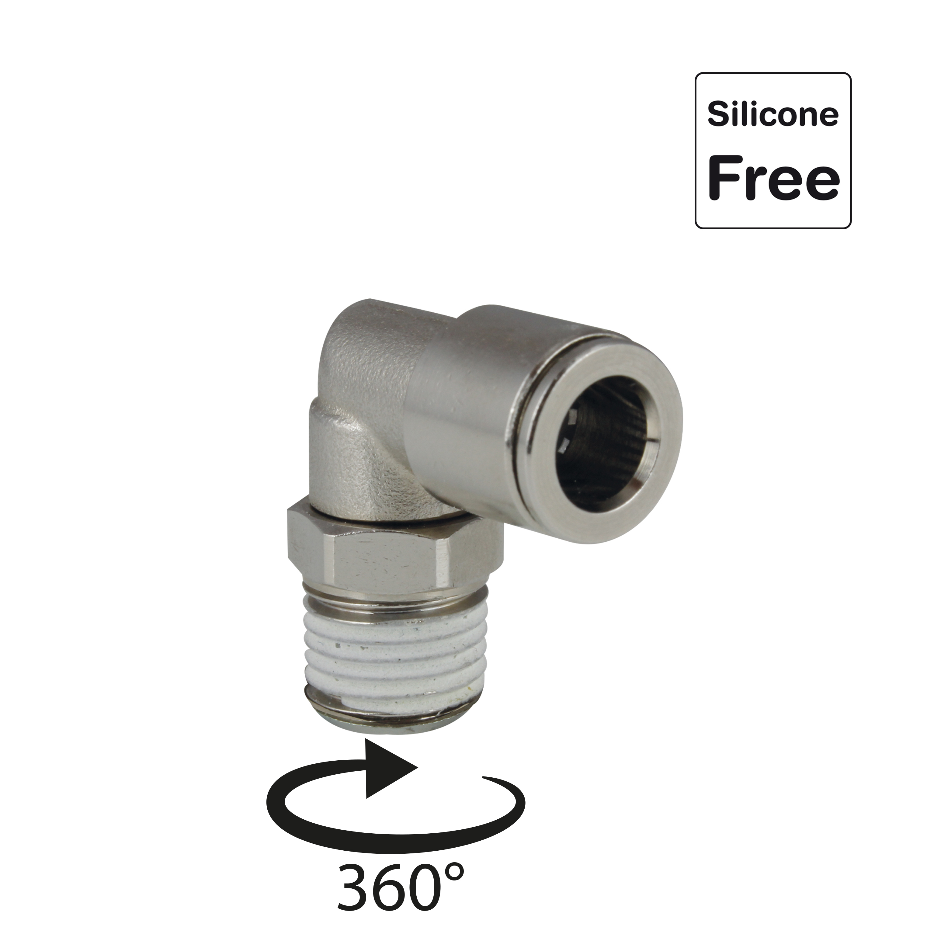 Steckverschraubung in Messing vernickelt