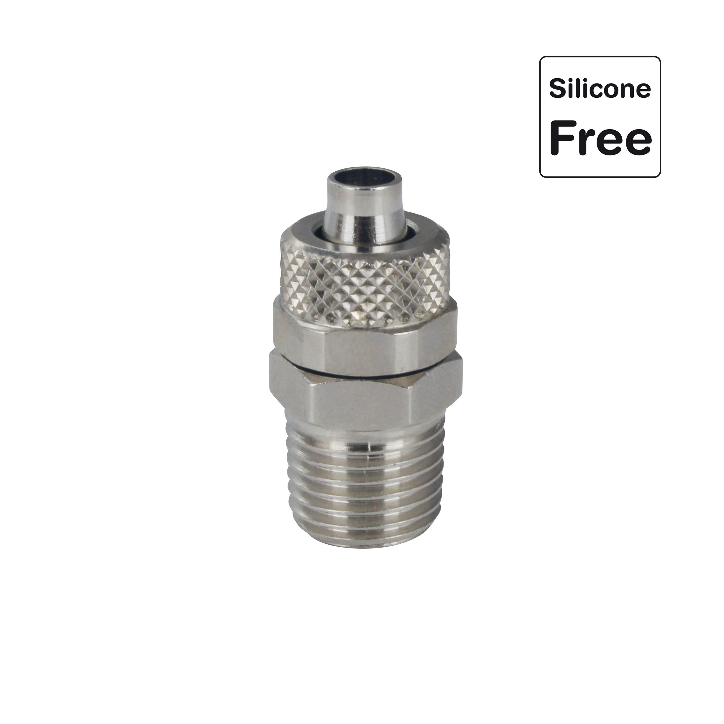 Push-On, Schnellverschraubung, Schlauchverschraubung mit Überwurfmutter Messing vernickelt