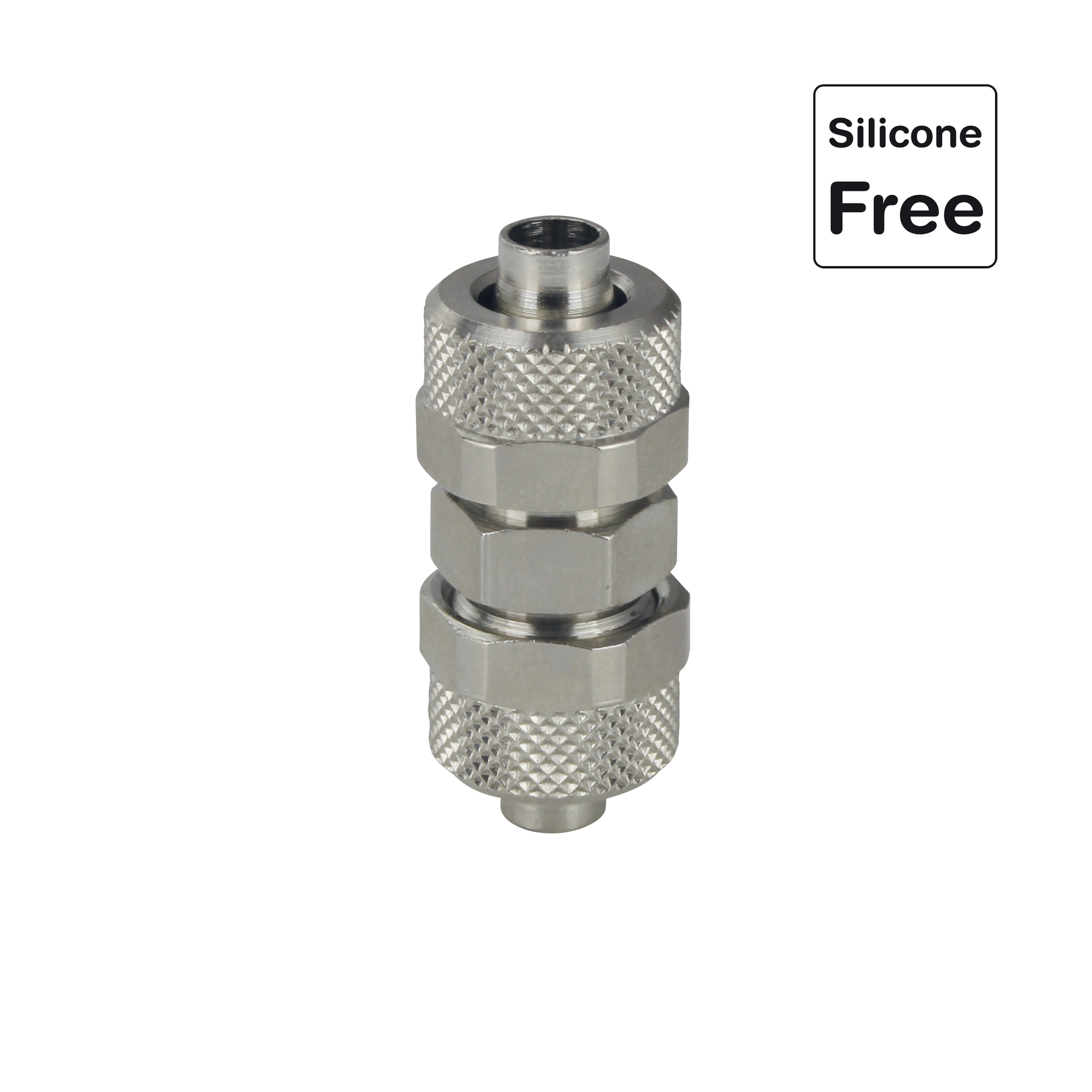 Push-On, Schnellverschraubung, Schlauchverschraubung mit Überwurfmutter Messing vernickelt