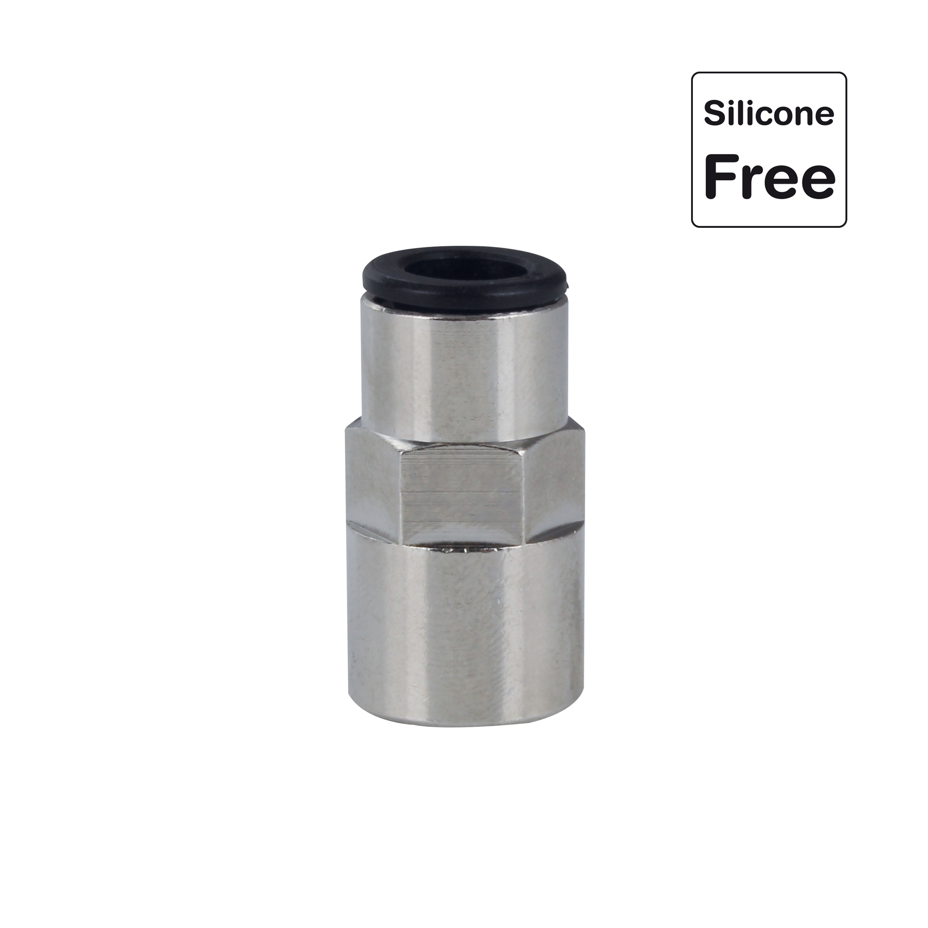 Steckverschraubung in Messing vernickelt