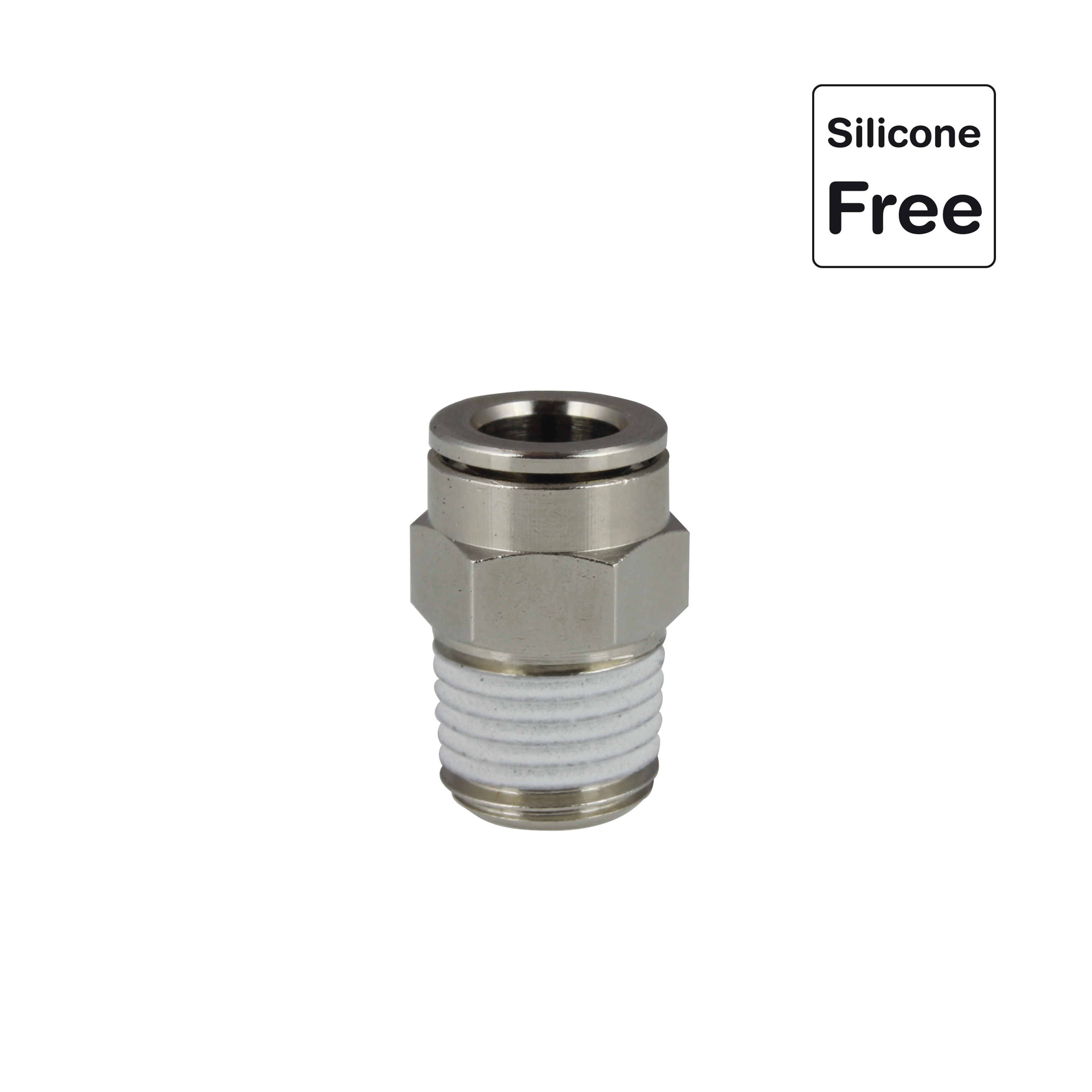 Steckverschraubung in Messing vernickelt