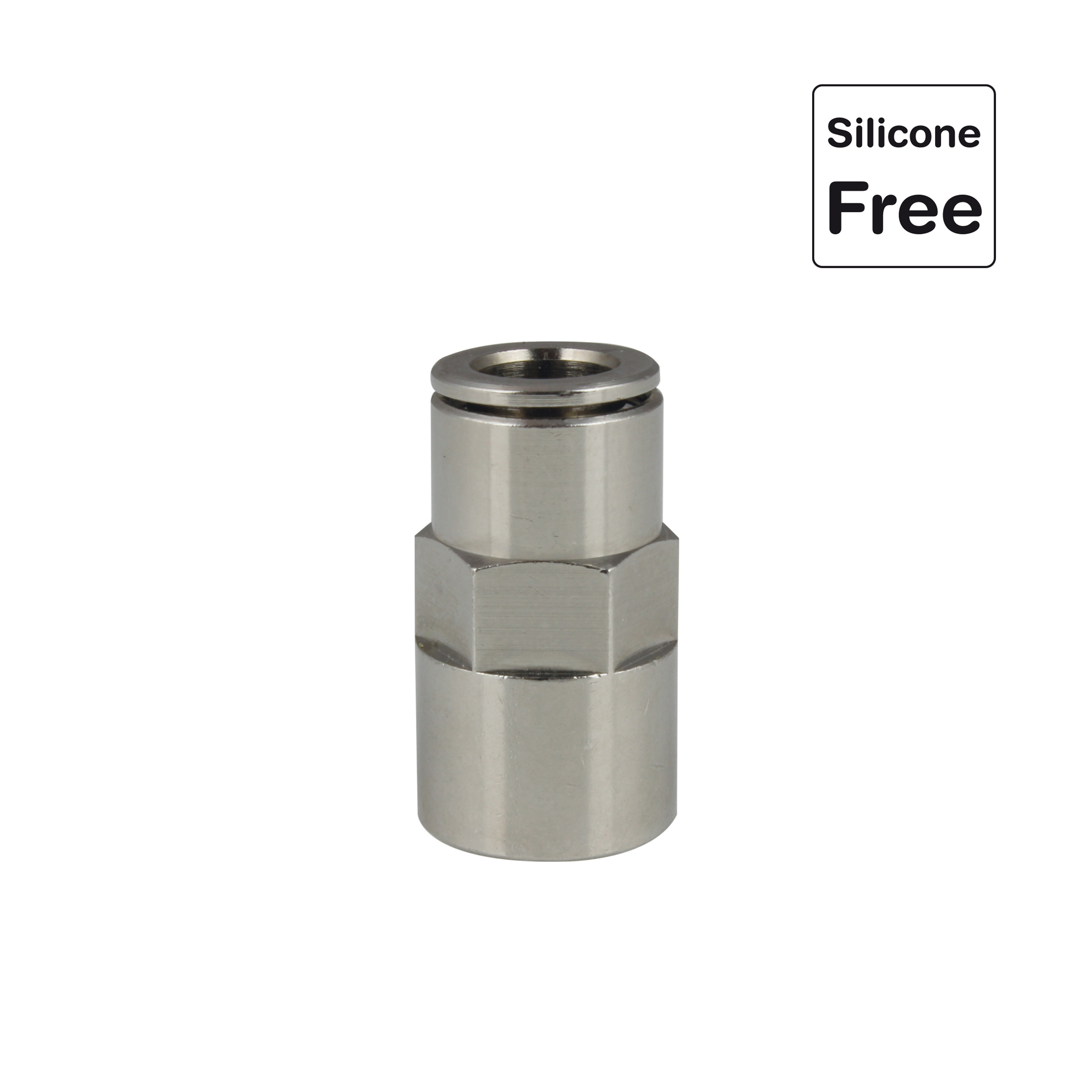 Steckverschraubung in Messing vernickelt