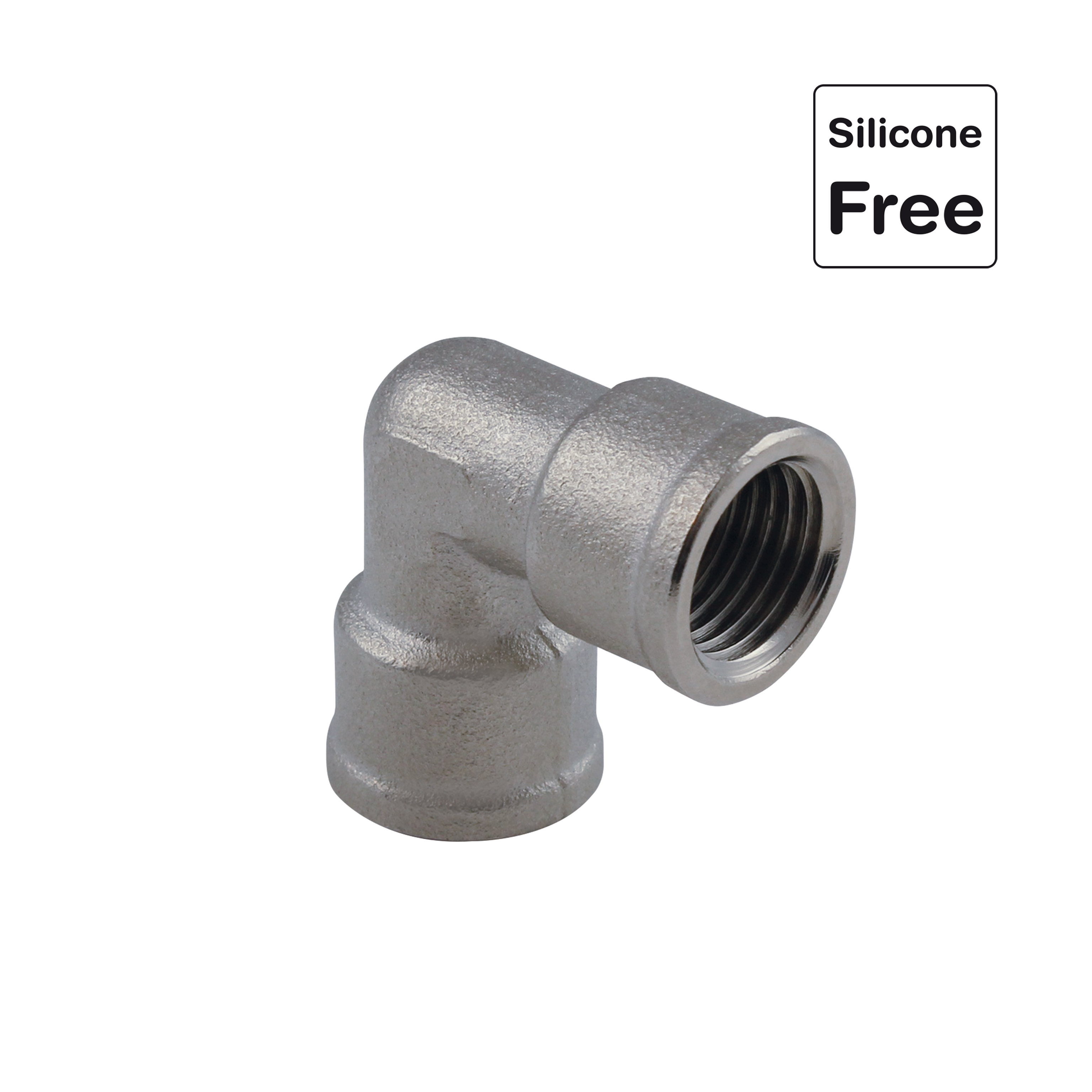 Winkel Innengewindein Messing vernickelt