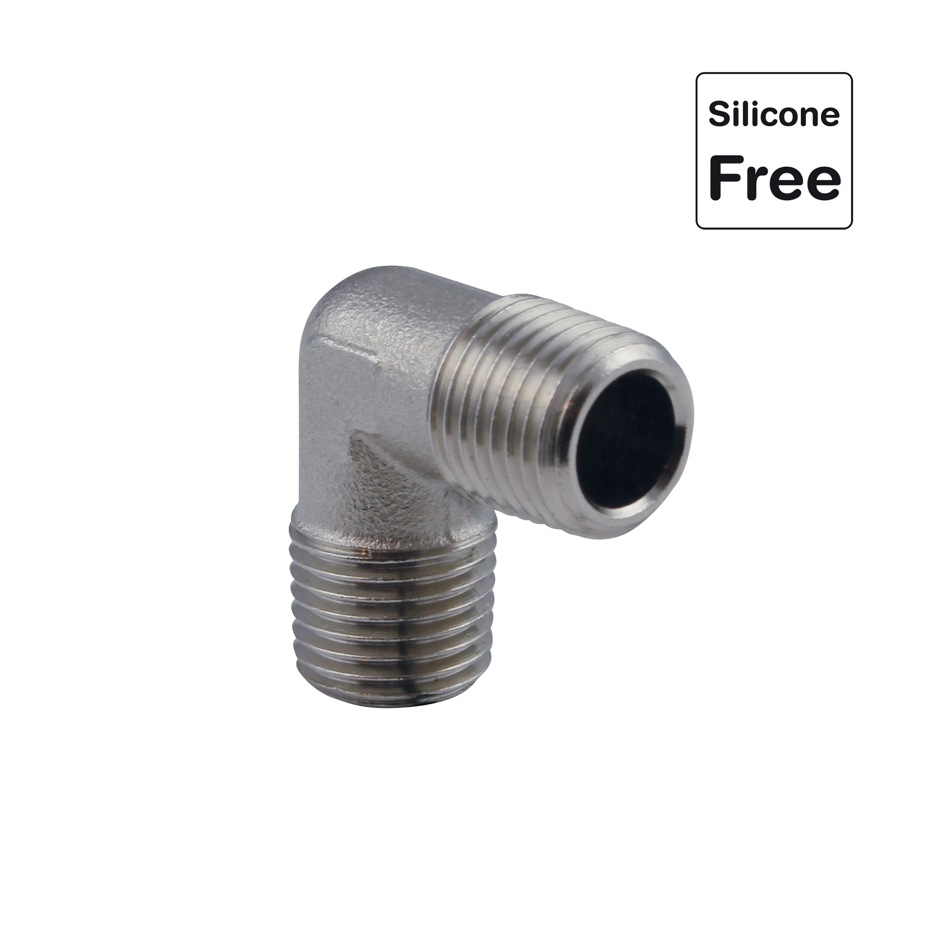 Winkel Aussengewinde konisch in Messing vernickelt