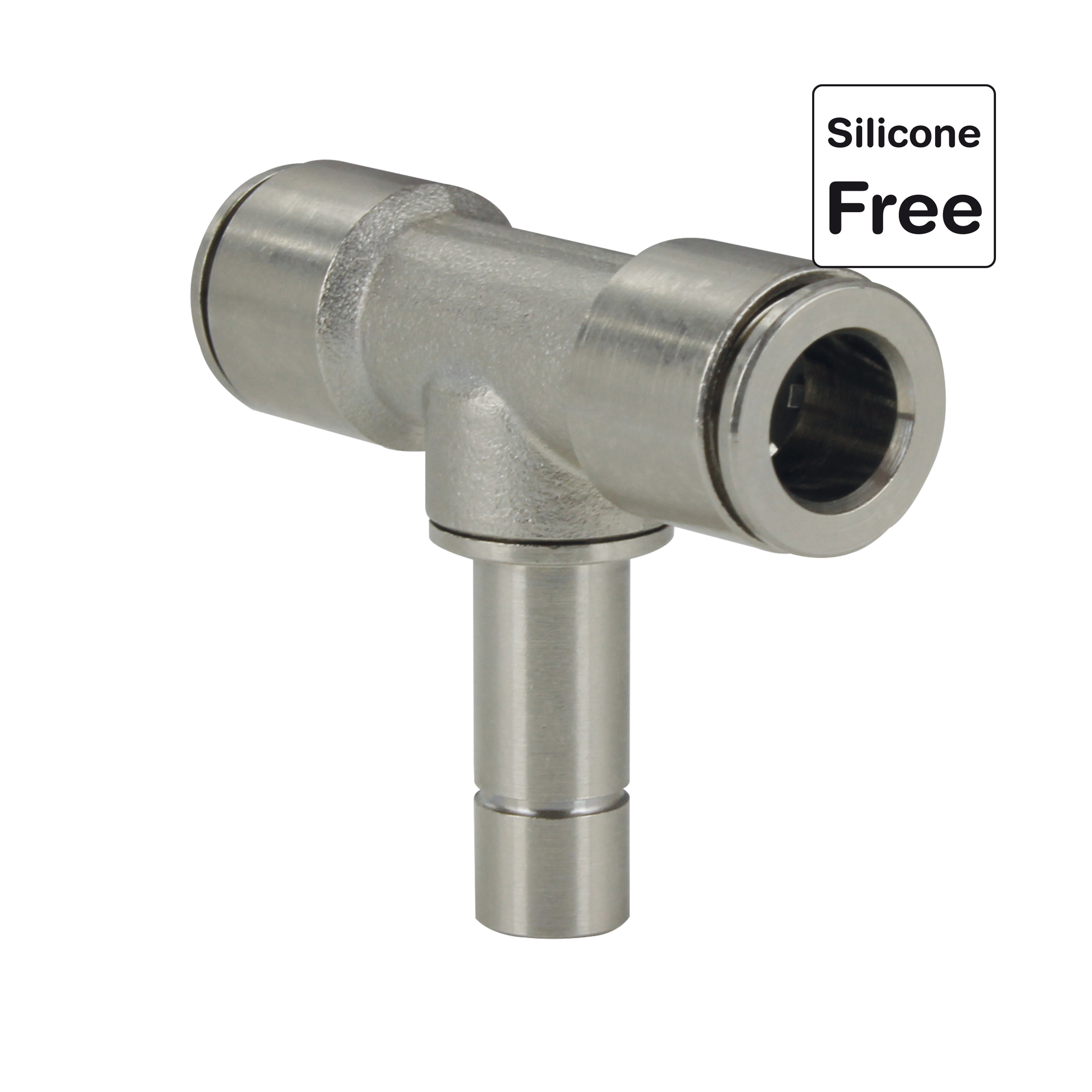 Steckverschraubung in Messing vernickelt