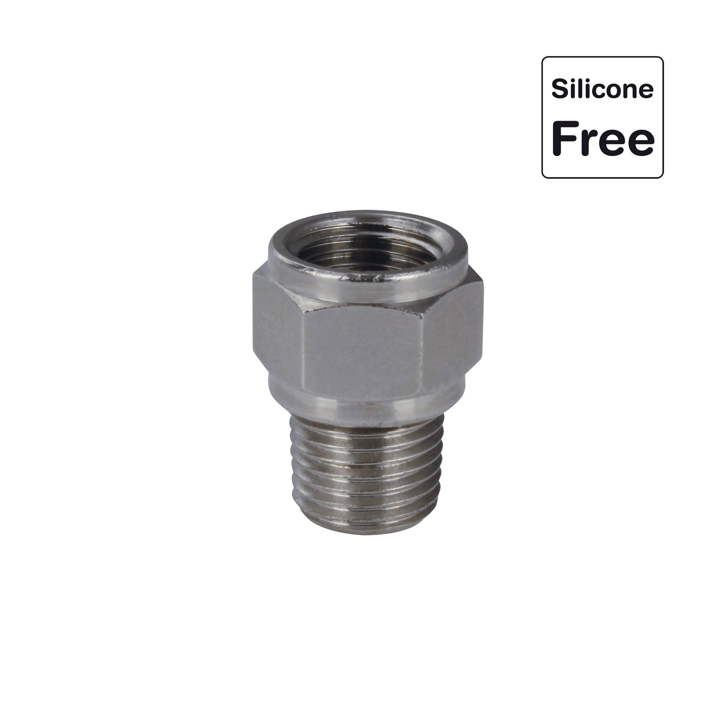 Reduzierbuchse konisch in Messing vernickelt