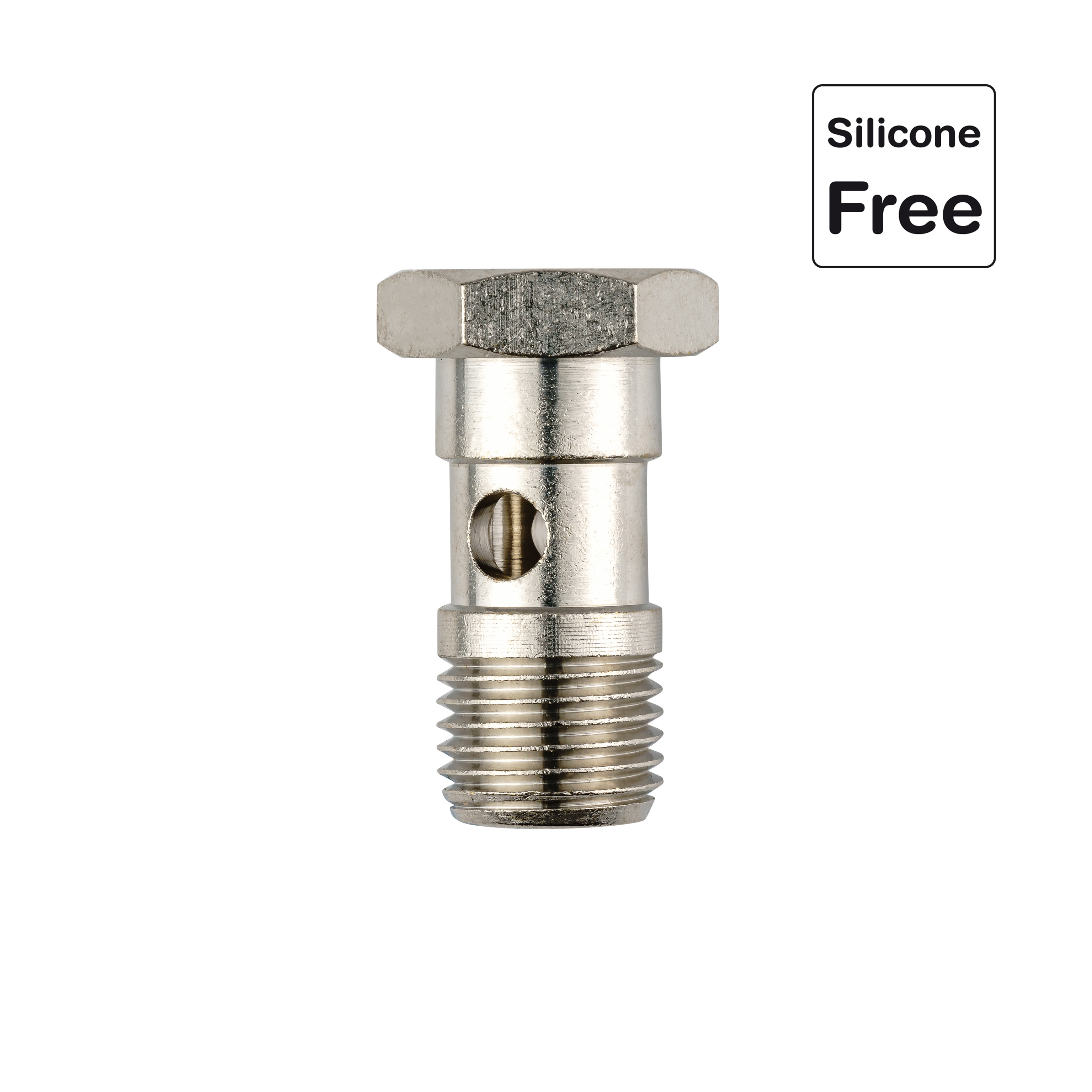 Steckverschraubung in Messing vernickelt